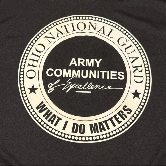 Ohio National Guard‎ Black Soldier Athlete Short Sleeve Shirt L - Picture 6 of 9